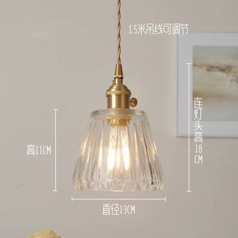 Afralia™ Clear Glass Wire Pendant Light Fixture Nordic Modern Hanging Lamp