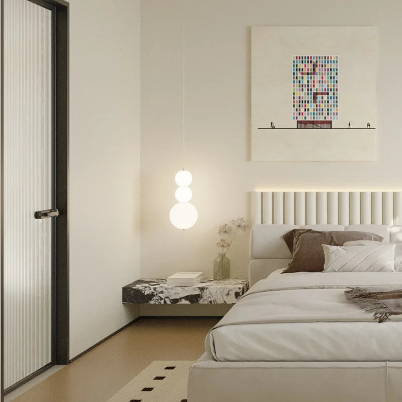 Afralia™ Glass Ball Chandelier Pendant Light for Living Bedroom