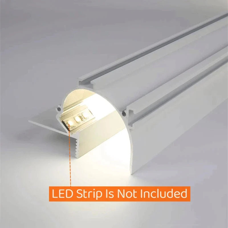 Afralia™ Top Corner LED Aluminum Profile for Ceiling Recessed Lighting