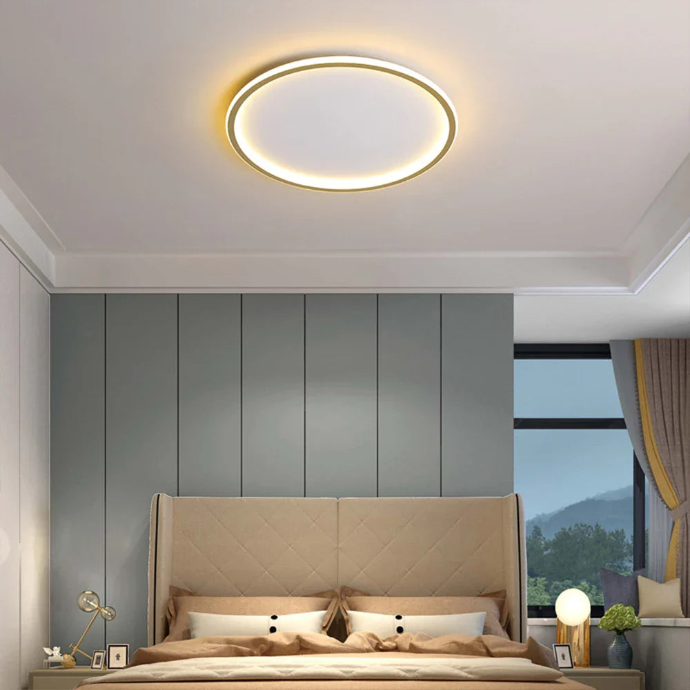 Afralia™ Round Nordic LED Ceiling Lamp for Modern Indoor Lighting