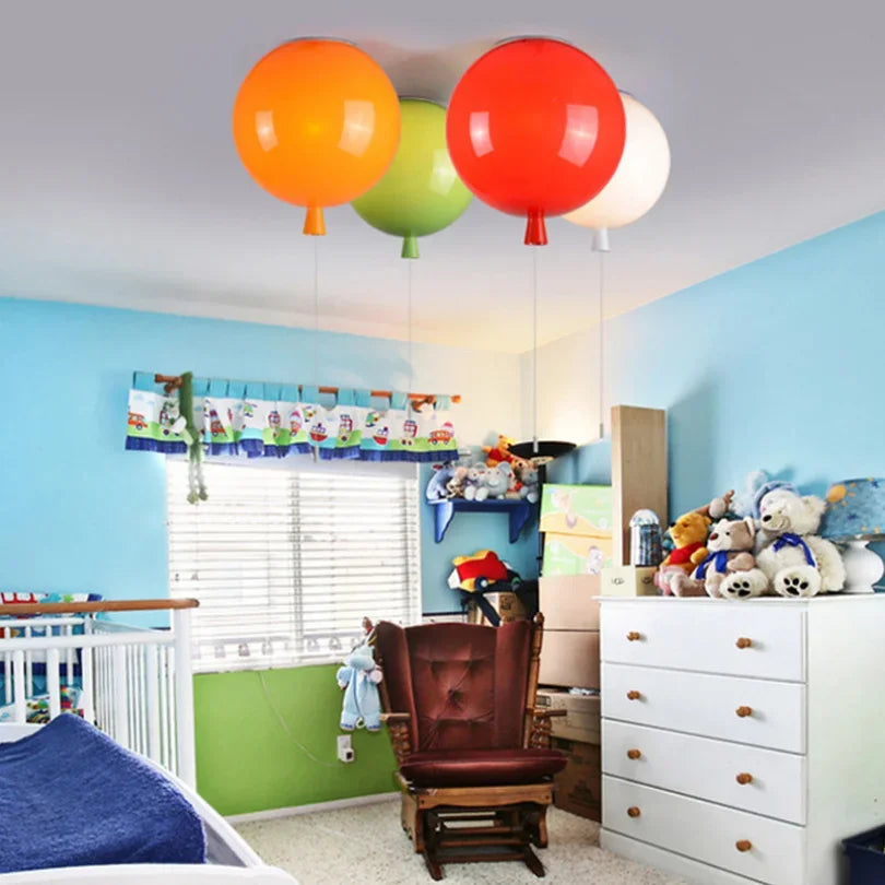 Afralia™ Balloon Ceiling Lamp: Colorful LED Hanging Light for Kids' Room, Bedroom, Restaurant, Hallway