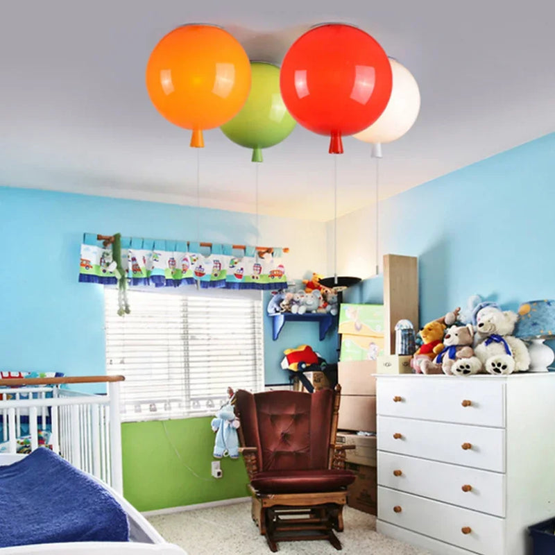 Afralia™ Balloon Ceiling Lamp: Colorful LED Hanging Light for Kids' Room, Bedroom, Restaurant, Hallway