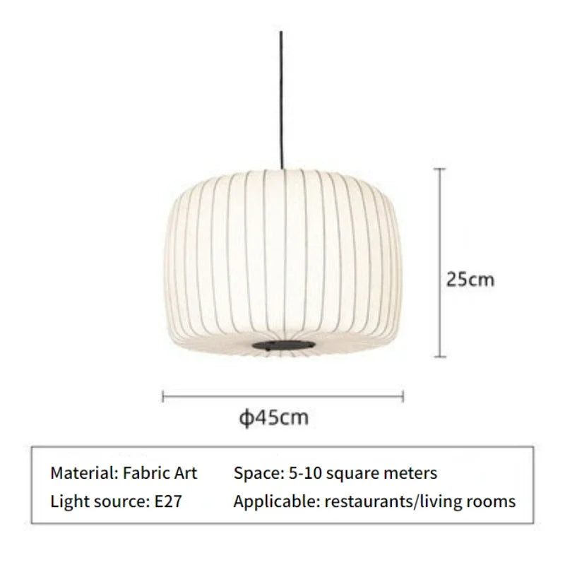 Afralia™ Silk Pendant Light: Elegant Noguchi Lamp for Living Room, Bedroom Decor