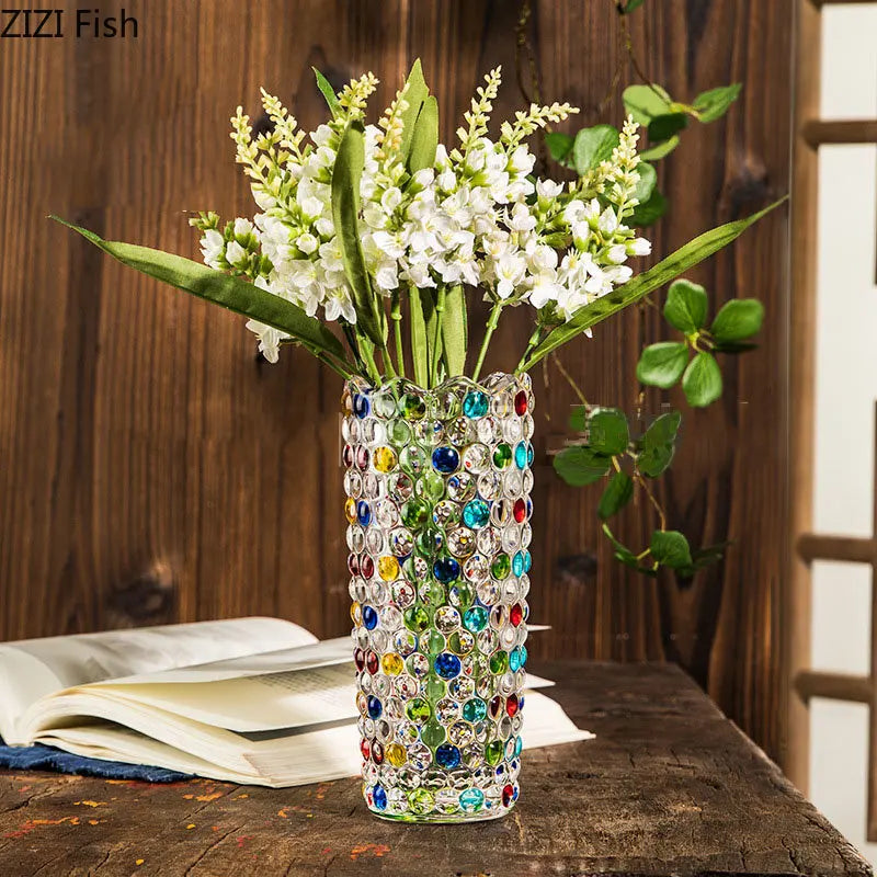 Afralia™ Glass Vase Hydroponics Flower Pots Desk Decoration Floral Vases