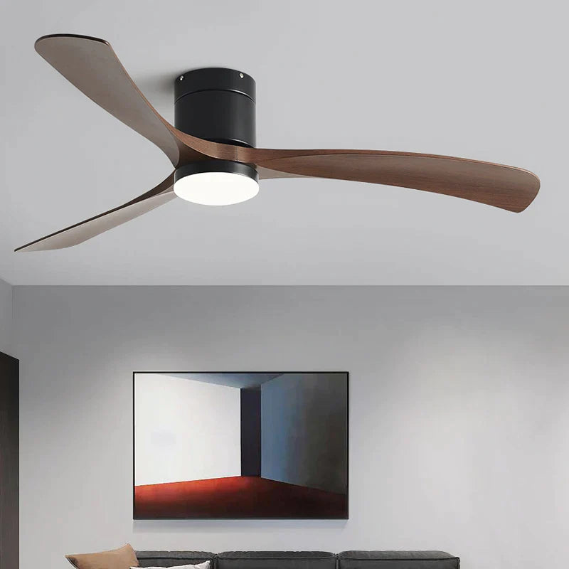 Afralia™ Modern Simplicity Low Floor Fan Lights, Remote Control Indoor Ceiling Fan