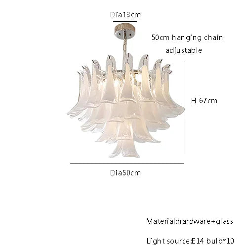 Afralia™ French Style Glass Chandelier for Living Room Decoration