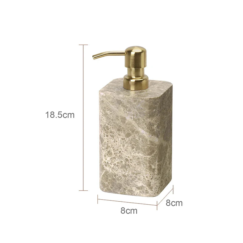 Afralia™ Marble Bathroom Accessories Set Soap Dish Soap Holder Vanity Tray