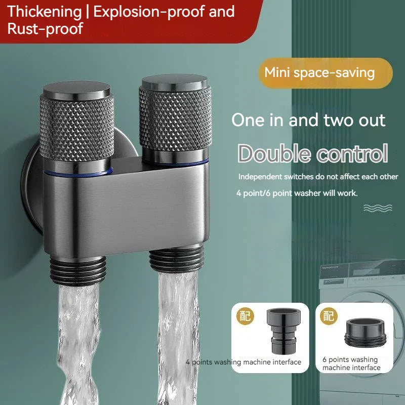 Afralia™ Stainless Steel Inlet Valve Fittings for Toilet, Bathroom, Kitchen - Bathroom Accessories