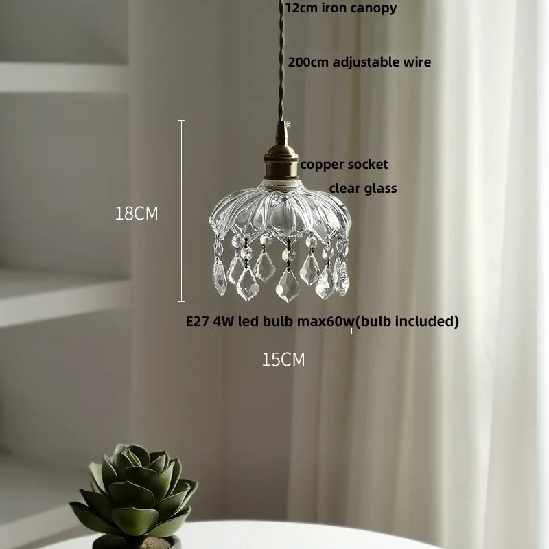 Afralia™ Clear Glass LED Pendant Lights for Home Decor and Lighting
