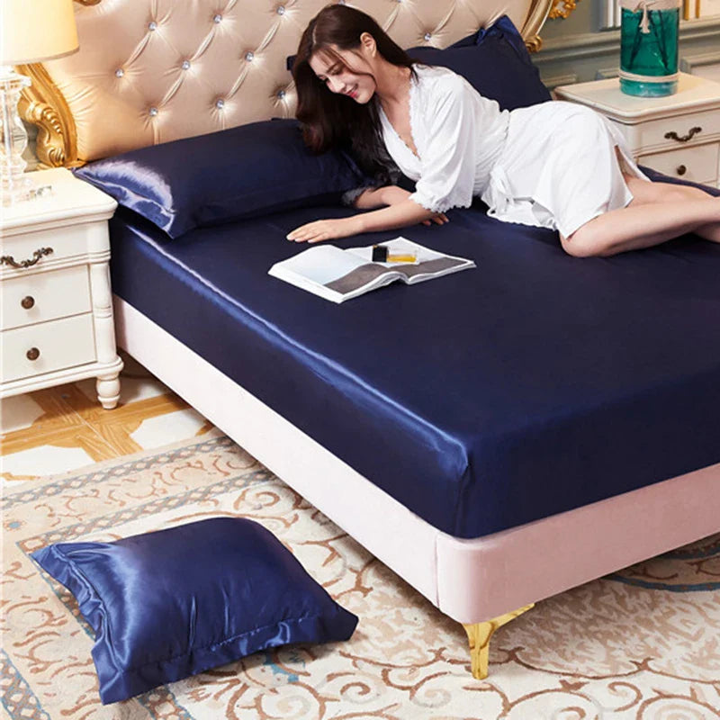 Afralia™ Satin Silk Pillowcase: Smooth & Skin-Friendly Solid Color Cover