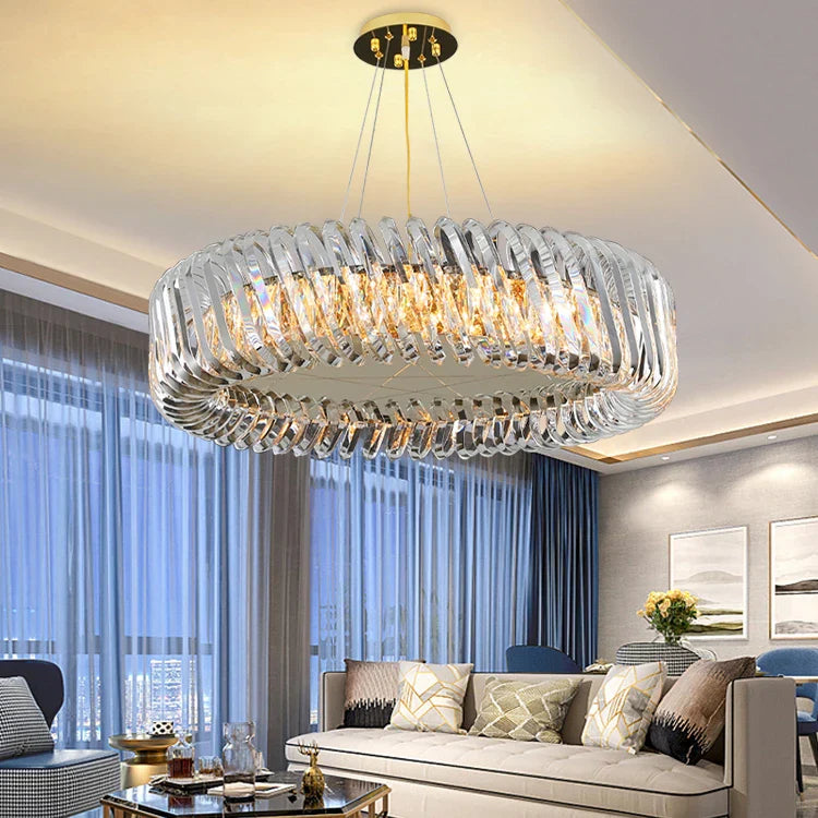 Afralia™ Crystal LED Ceiling Chandelier: Elegant European Home Décor Pendant Lights