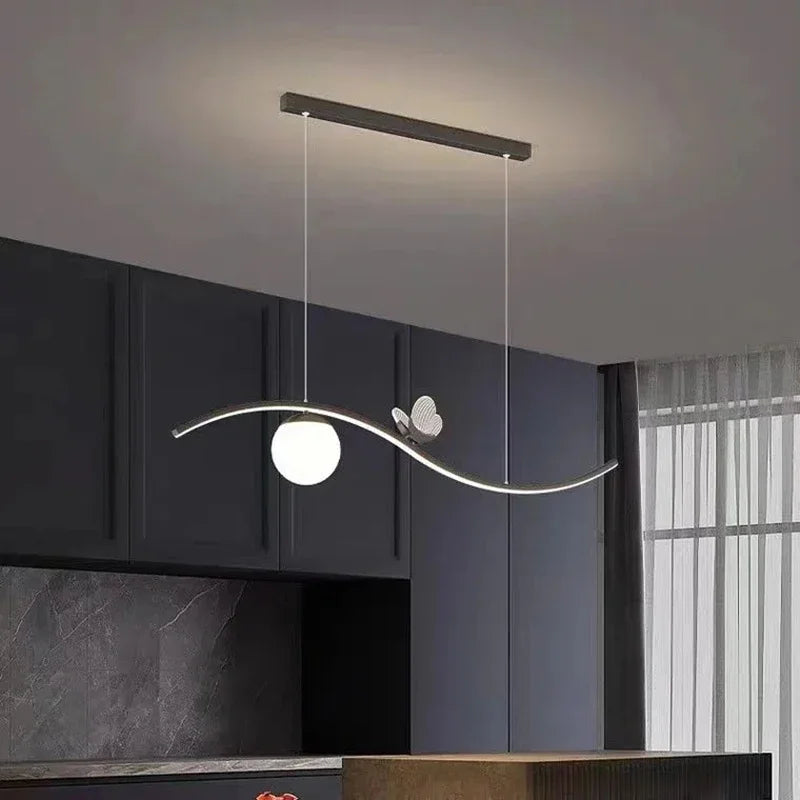Afralia™ Butterfly Chandelier Pendant Lamp for Dining Room, Study, Bar, and Office