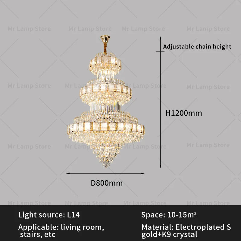 Afralia™ Elegant Crystal Chandelier for Luxe Living Spaces