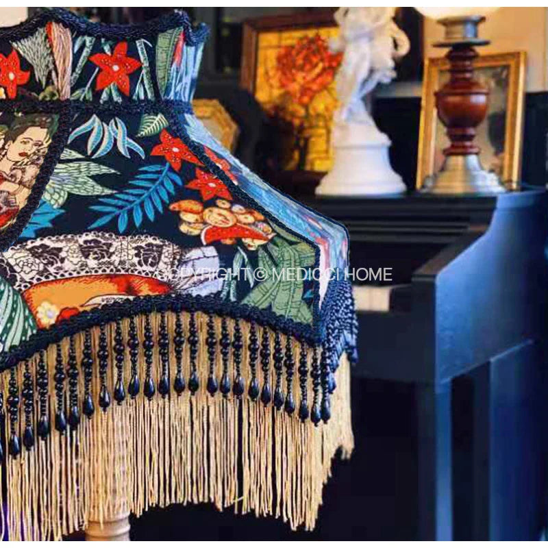 Afralia™ Handcrafted Luxury Fringed Lampshade in Maximalist Style for Home Decor