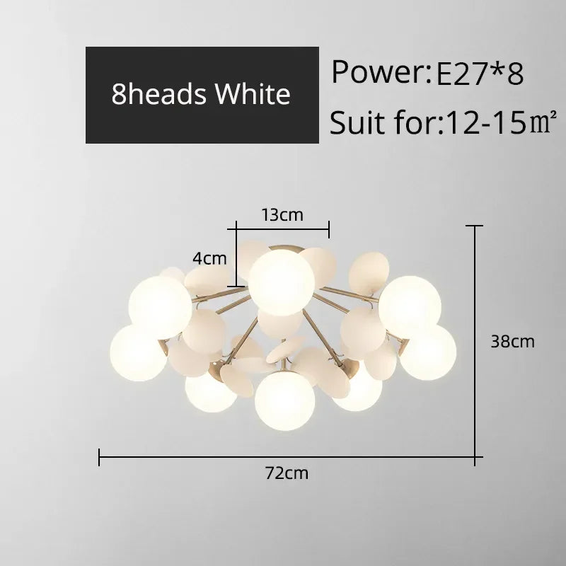 Afralia™ LED Colorful Chandelier for Living Room Bedroom Dining Modern Flash Bulbs