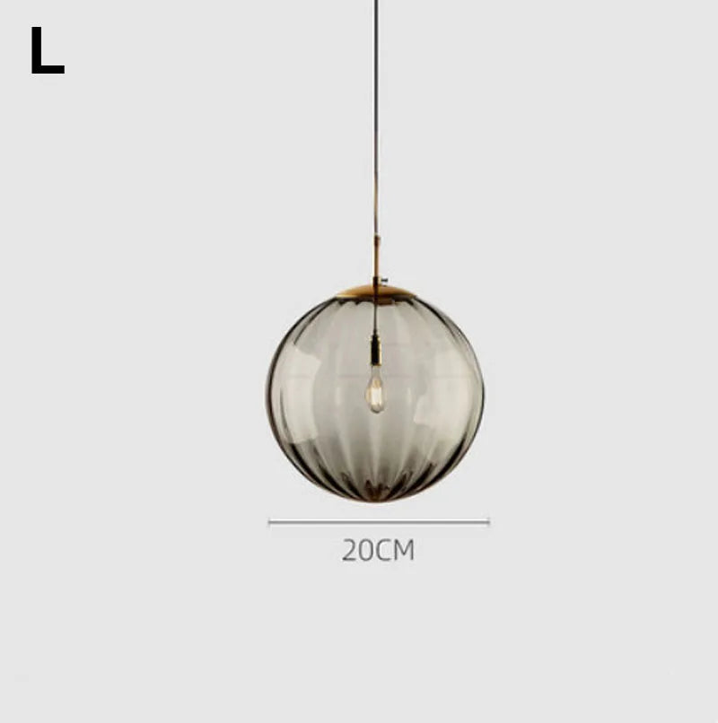 Afralia™ Glass Ball Lustre Pendant Lights - Modern Kitchen Hanging Fixture