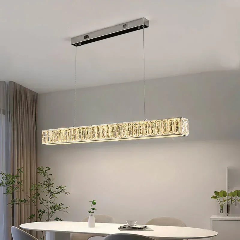 Afralia™ Golden LED Modern Crystal Chandelier for Home, Restaurant, Cafe, Bar - Luxury Interior Lighting