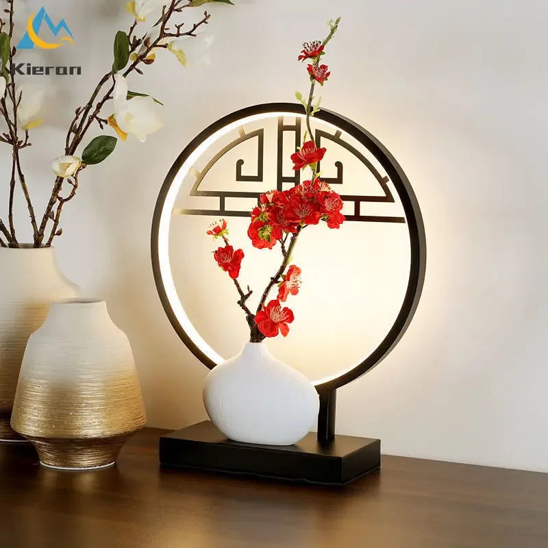 Afralia™ Minimalist Flower LED Desk Lamp Iron Art Table Lamp Dimming Floor Lamp