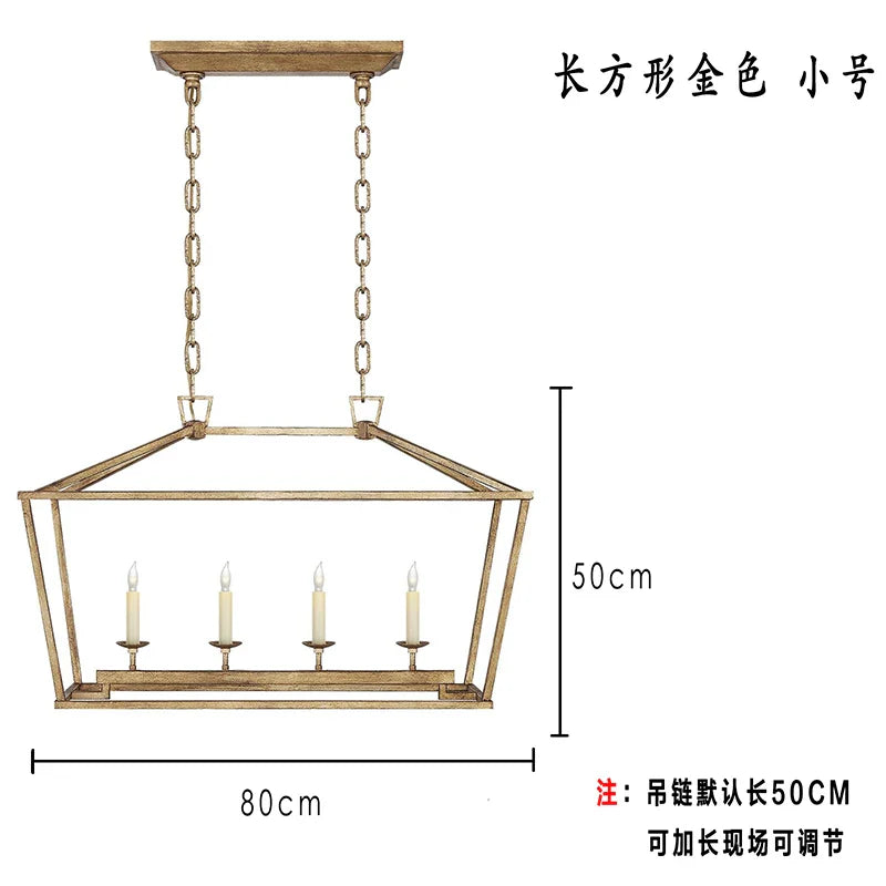 Afralia™ Vintage Birdcage Pendant Light for Modern Living Room and Kitchen Island