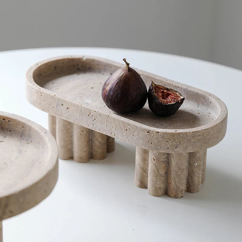 Afralia™ Marble Tray with Legs: Elegant Stone Vanity Decor for Coffee Table & Perfume Candles