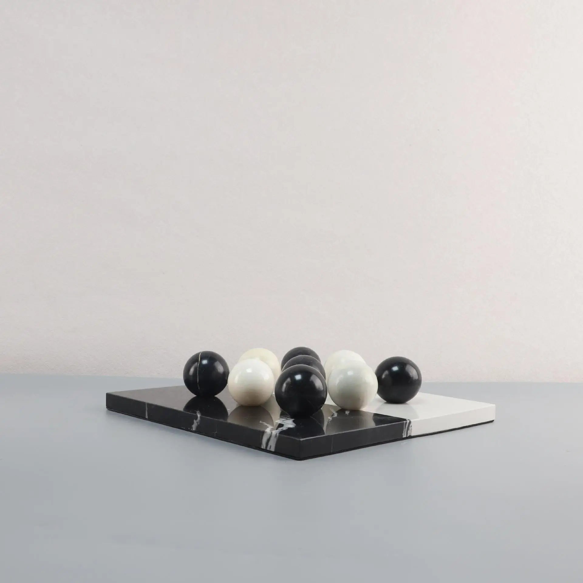 Afralia™ Geometric Marble Chessboard Figurines Home Decor Square Pattern