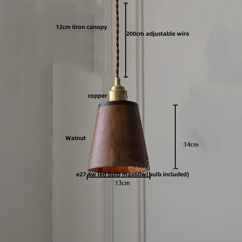 Afralia™ LED Wood Pendant Light Fixture | Adjustable Hanging Lamp for Home Decor