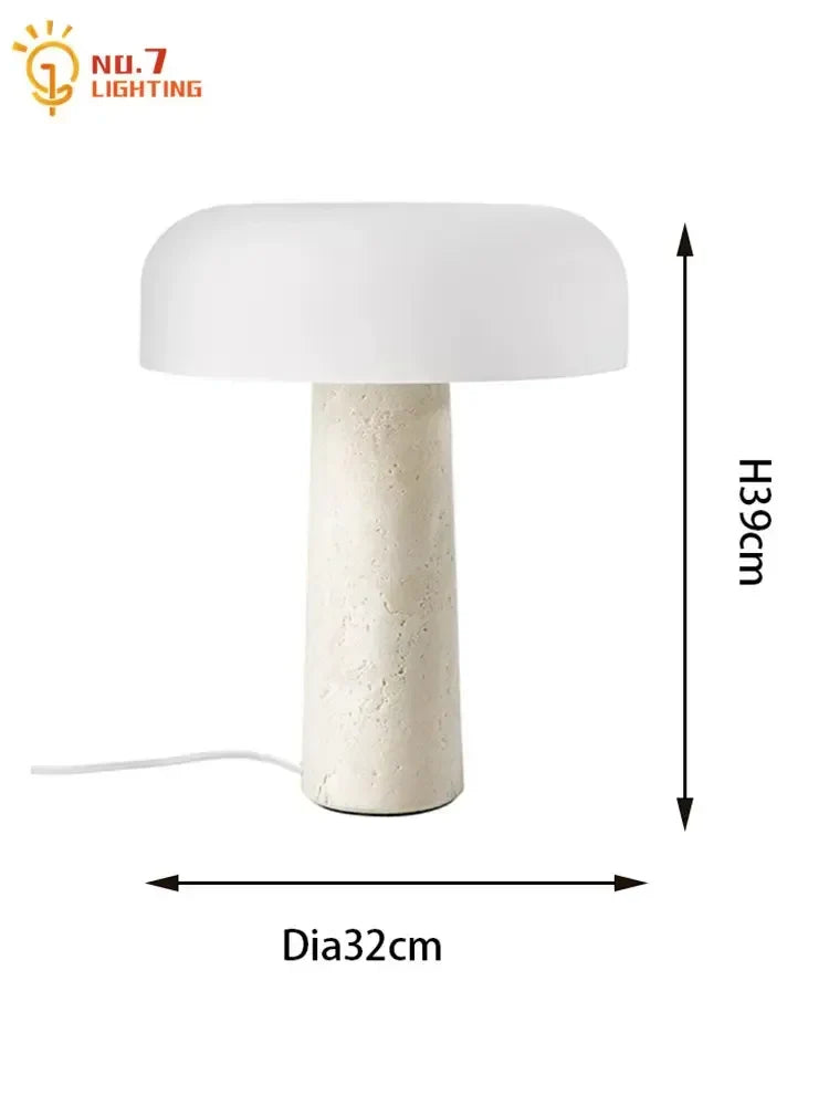 Afralia™ Mushroom LED Table Lamp: Nordic Luxury Marble Stone Desk Light for Christmas Living Room