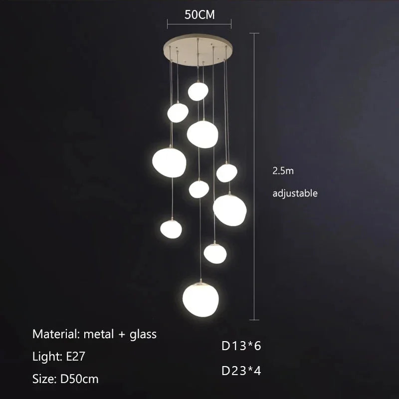 Afralia™ Gregg Glass Pendant Light, Modern LED Hanging Lamp for Dining Kitchen Loft