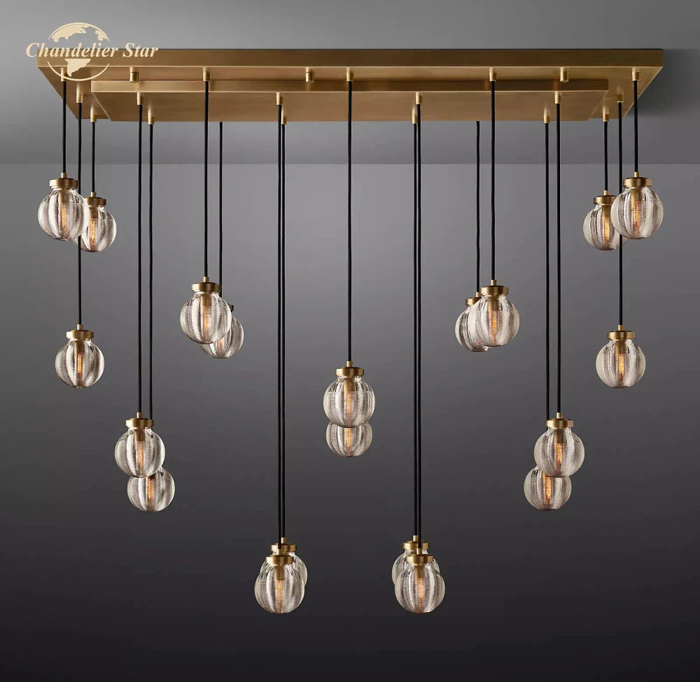 Afralia™ Pearl Crystal Chandeliers LED Pendant Lights for Living Room Kitchen Island