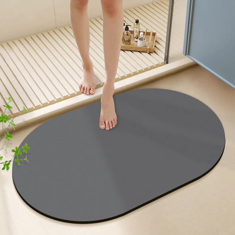Afralia™ Diatom Ooze Bath Rug: Super Absorbent Non-slip Mat for Bathroom & Toilets