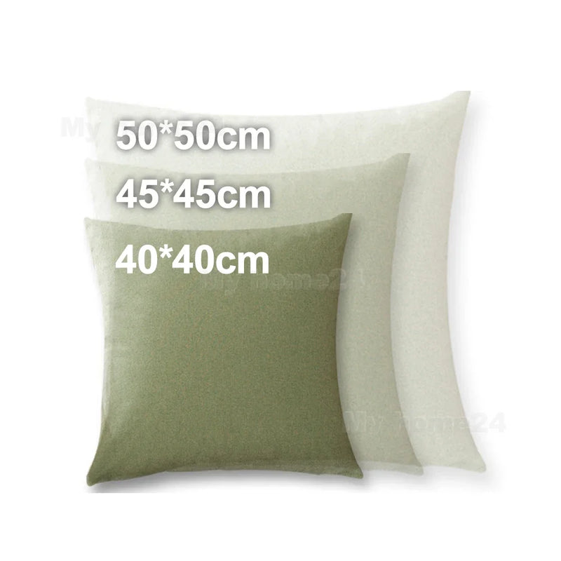 Afralia™ Cotton Linen Pillow Cover Set for Home Decor - Plain Cushion Covers