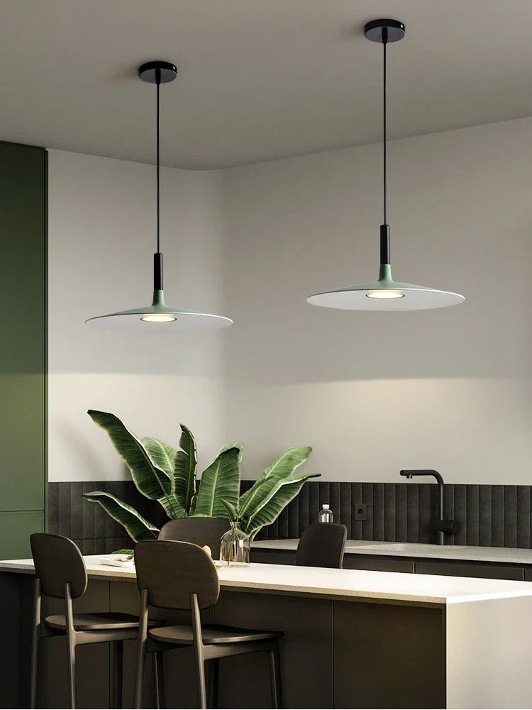 Afralia™ Modern Flat Pendant Lamp | Nordic Ceiling Hanging Light