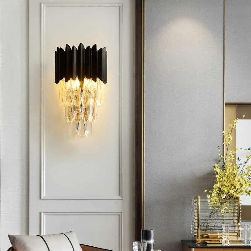 Afralia™ Black Crystal Ceiling Pendant Lights for Dining Table - Nordic Luxury Design