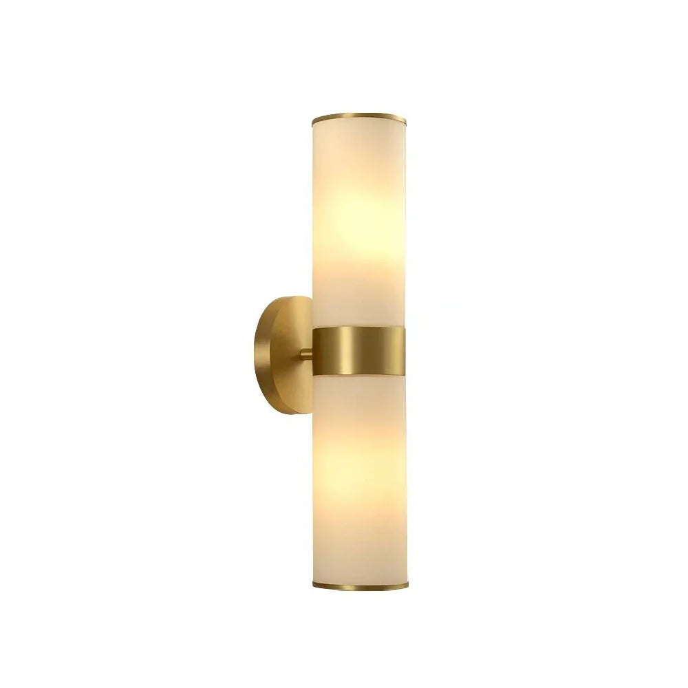 Afralia™ Luxury LED Wall Sconce: Elegant Copper Glass Indoor Light for Home Decor