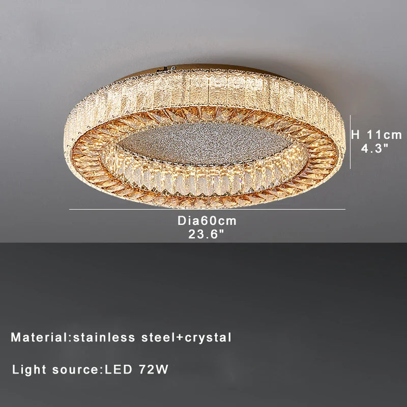 Afralia™ Crystal Ceiling Lamp: Luxury Postmodern Design for Living Room & Bedroom
