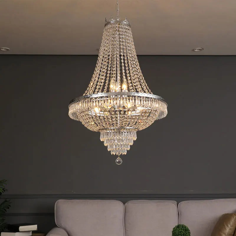 Afralia™ Crystal Chandelier: Elegant LED Pendant for Luxury Living Spaces