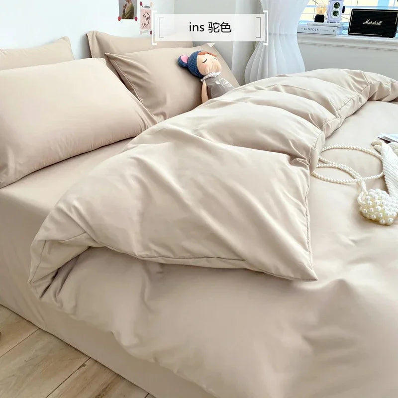 Afralia™ Comfort King Size Bedding Set: Soft Duvet Cover & Pillowcases, Affordable & Durable