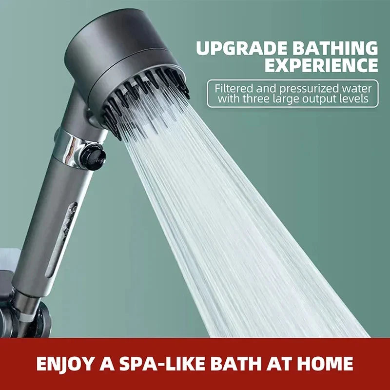 Afralia™ 3 Modes High Pressure Handheld Shower Head - Water Saving Massage Adjustable