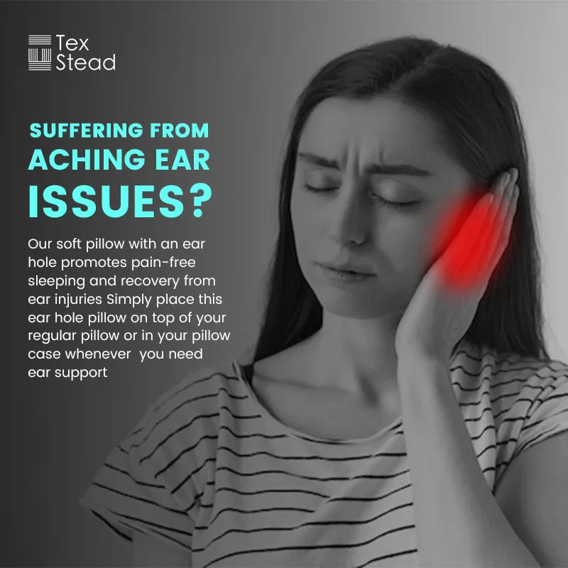 Afralia™ Comfort Side Sleeper Pillow with Ear Hole for CNH