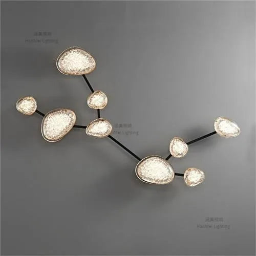Afralia™ Stone Shaped LED Acrylic Wall Sconce Ceiling Light