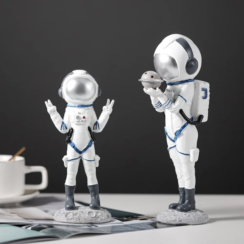 Afralia™ Astronaut Resin Figurines: Modern Space Ornaments for Home Decor and Gift