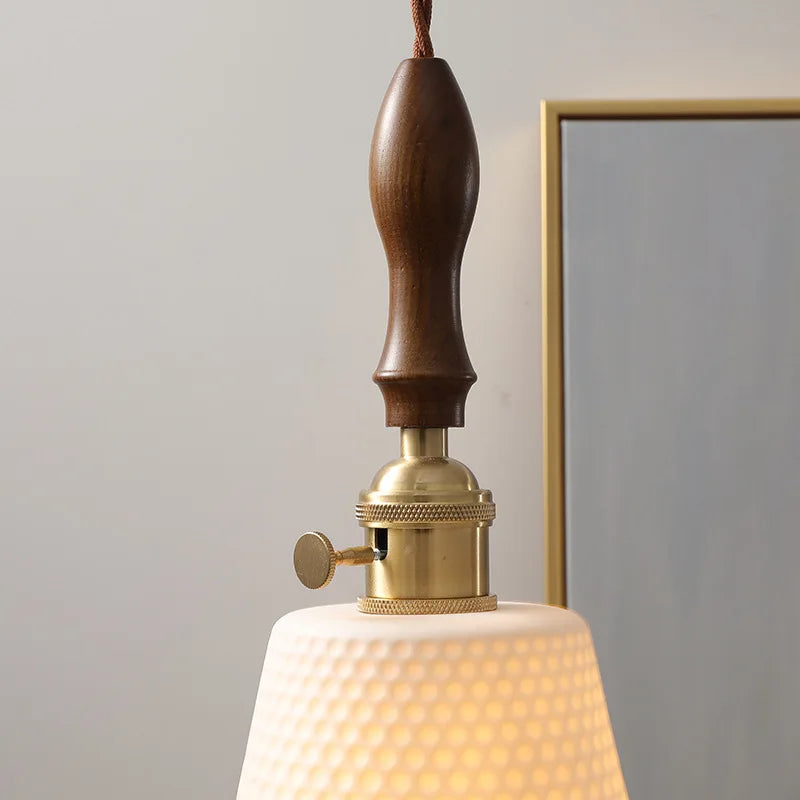 Afralia™ Ceramic LED Pendant Light Nordic Modern Hanging Lamp for Home Decor