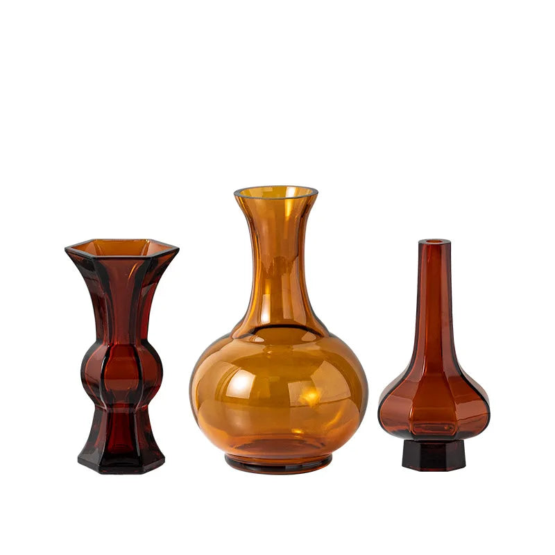 Afralia™ Green Glass Geometry Vase Hydroponics Terrarium Home Decoration Accessory