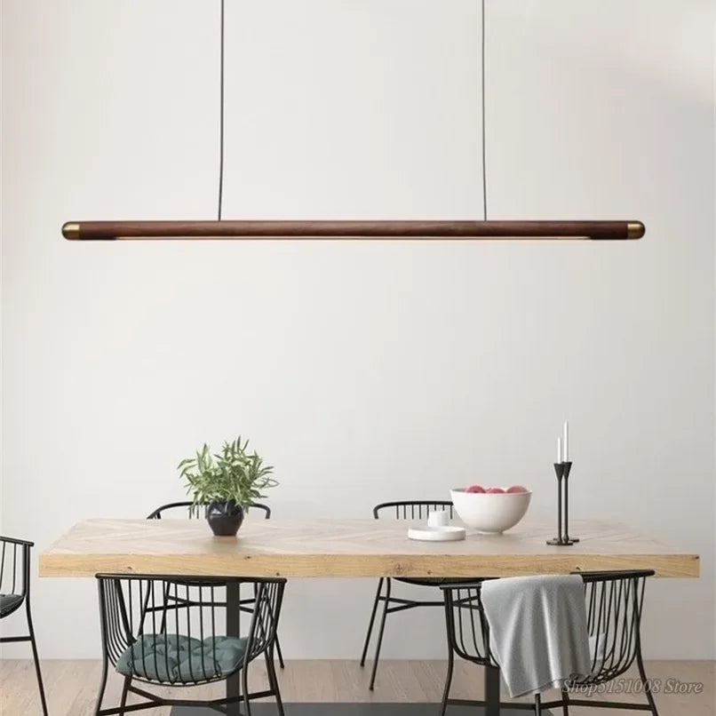 Afralia™ Wood Pendant Light: Modern Kitchen Dining Lamp, Office Chandelier, Island Ceiling Fixture