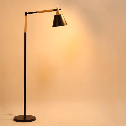 Afralia™ Wood Art LED Floor Lamp for Living Room, Bedroom, Study, and Dining Area