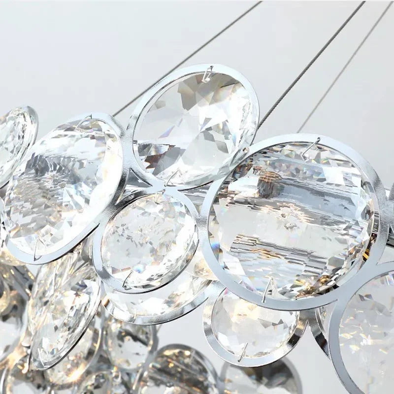 Afralia™ Crystal LED Chandelier: Modern Nordic Style Luxury Pendant Light for Living, Bedroom, Dining Room