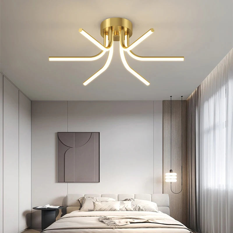 Afralia™ Modern LED Copper Ceiling Chandelier - Luxury Lighting Fixture