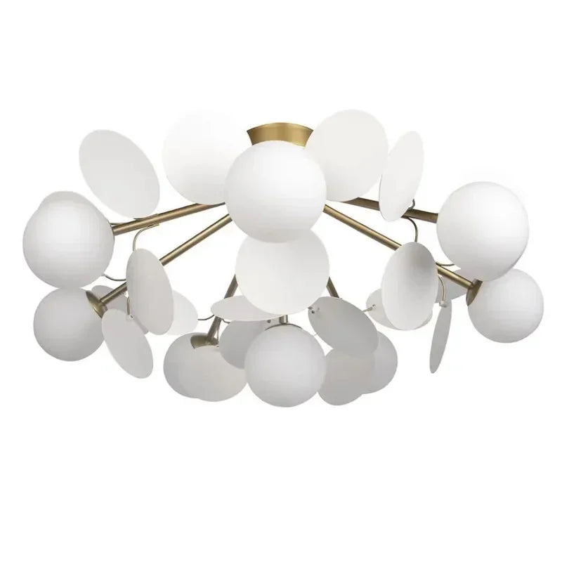 Afralia™ Nordic Glass Ball LED Chandelier - Elegant Lighting Fixture for Home Decor
