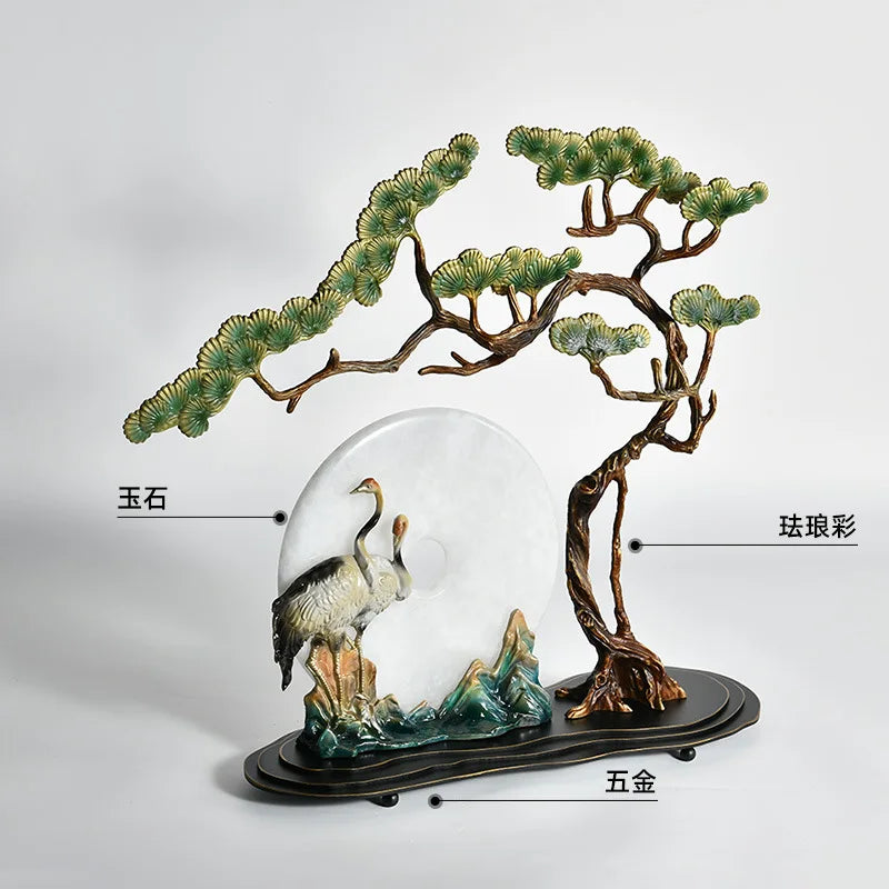 Afralia™ Pine Enamel Decoration for Prosperity in Living Room, Porch, or Office