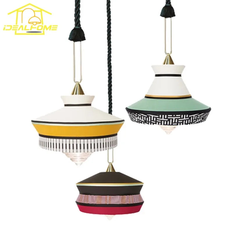Afralia™ Minimalist Wabi-sabi Fabric Pendant Lights LED E27 for Modern Interior Lighting